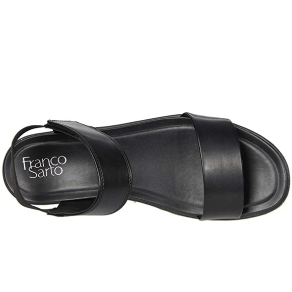 Franco Sarto Black Faux Leather Tinaka Sandals New - Picture 5 of 11